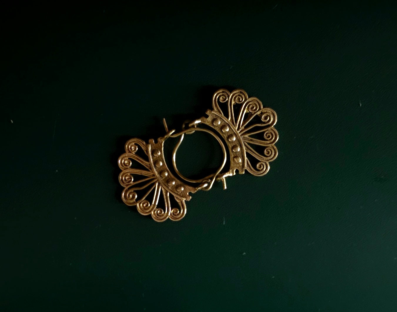 Handcrafted brass earrings