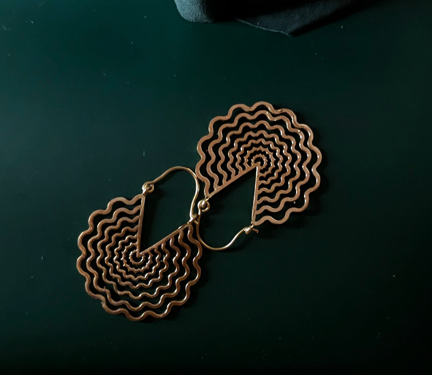 Handcrafted brass earrings
