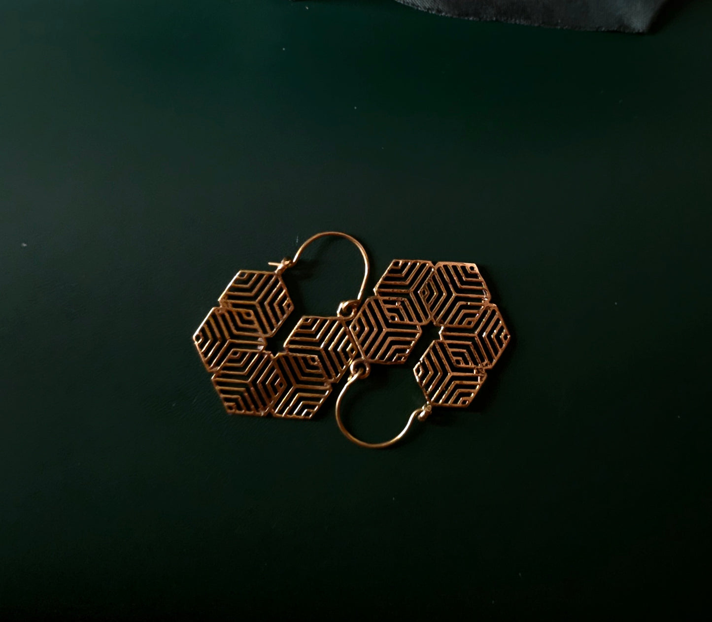 Handcrafted brass earrings