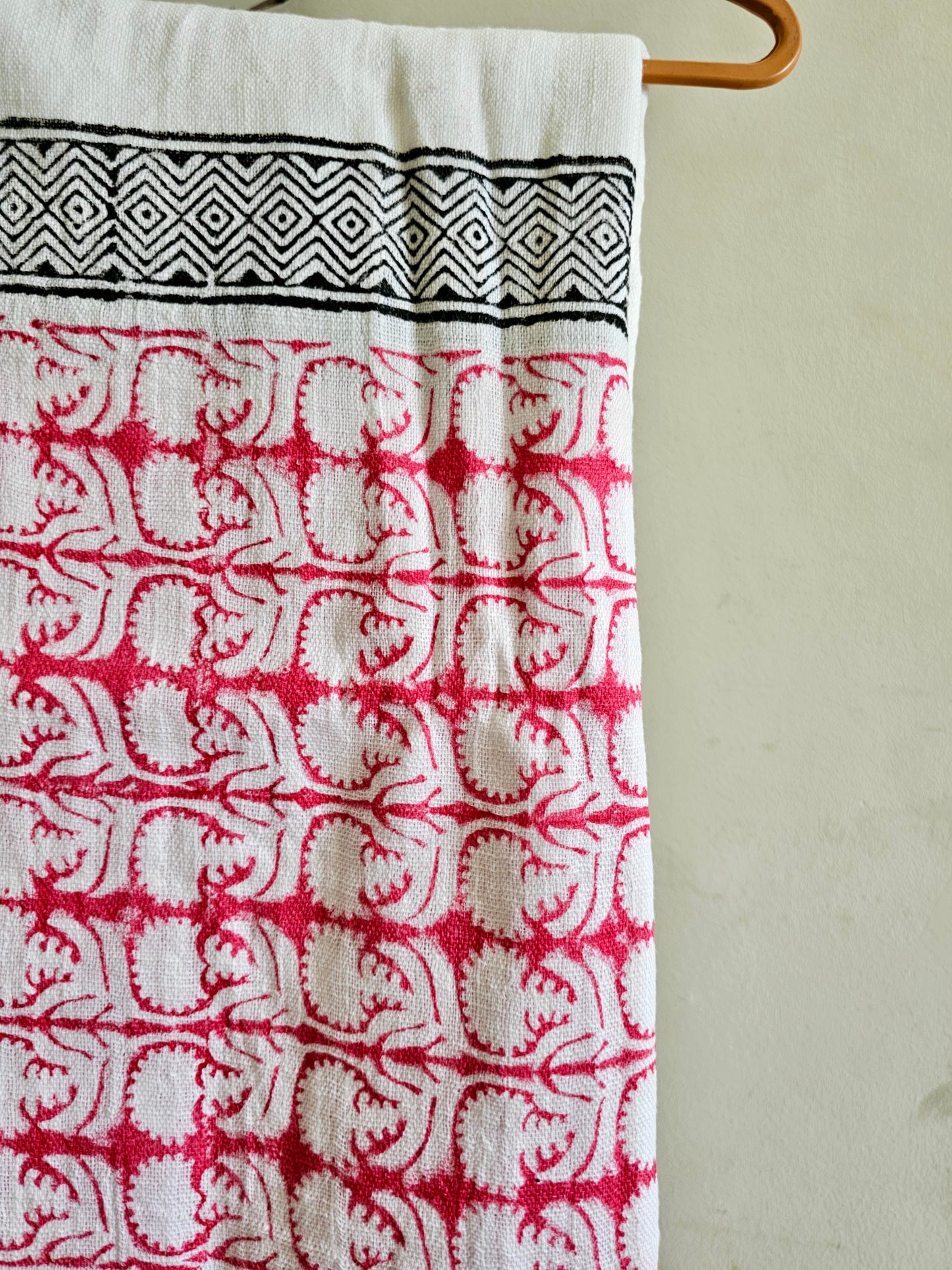 Handcrafted Natural Cotton Block-Printed Scarves