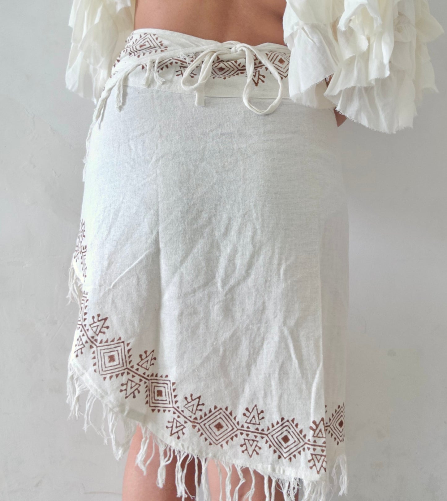 Organic cotton wrap skirt