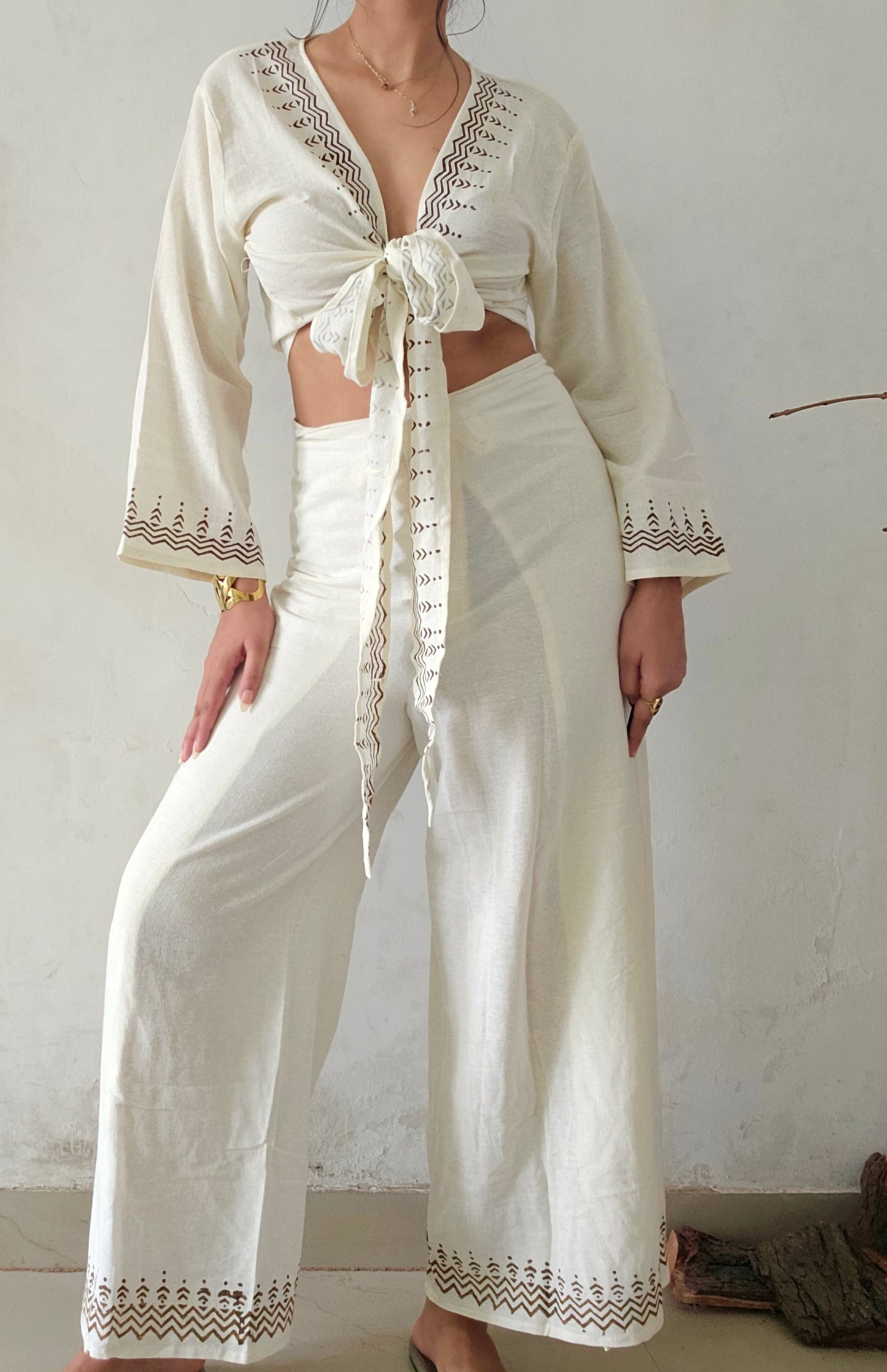 Organic cotton block printed co-ord set