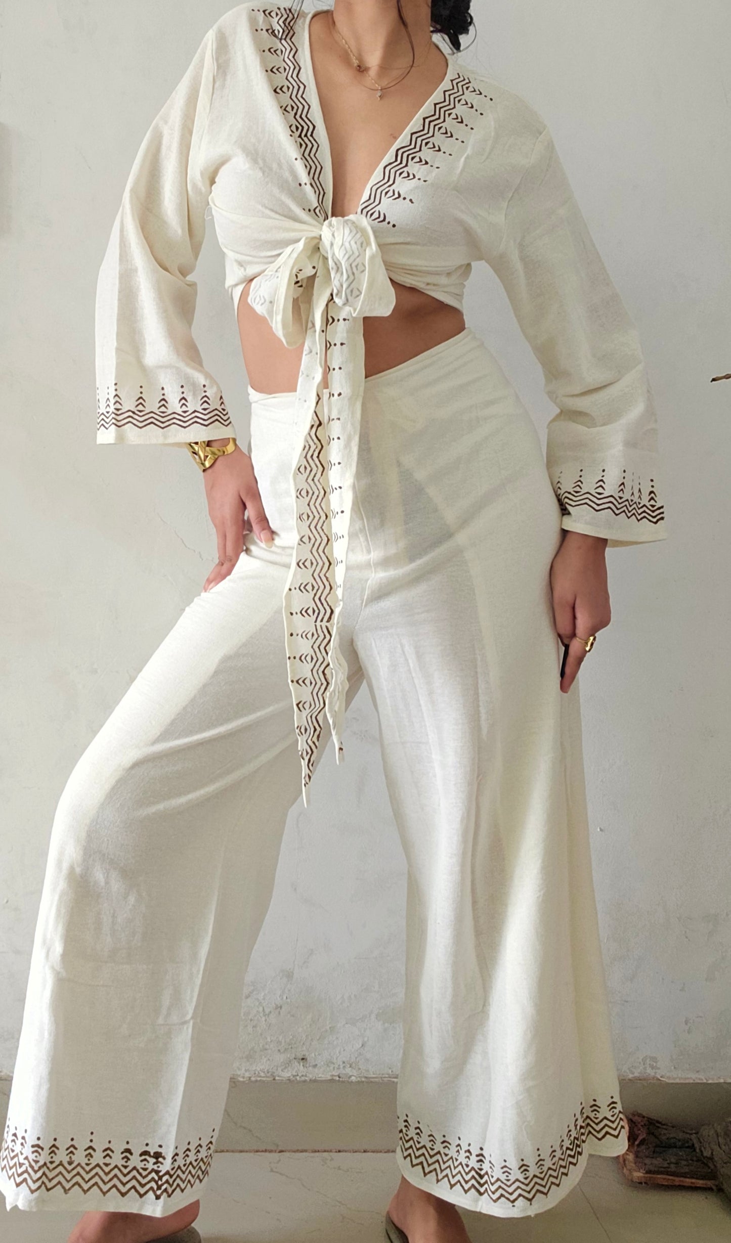 Organic cotton block printed co-ord set