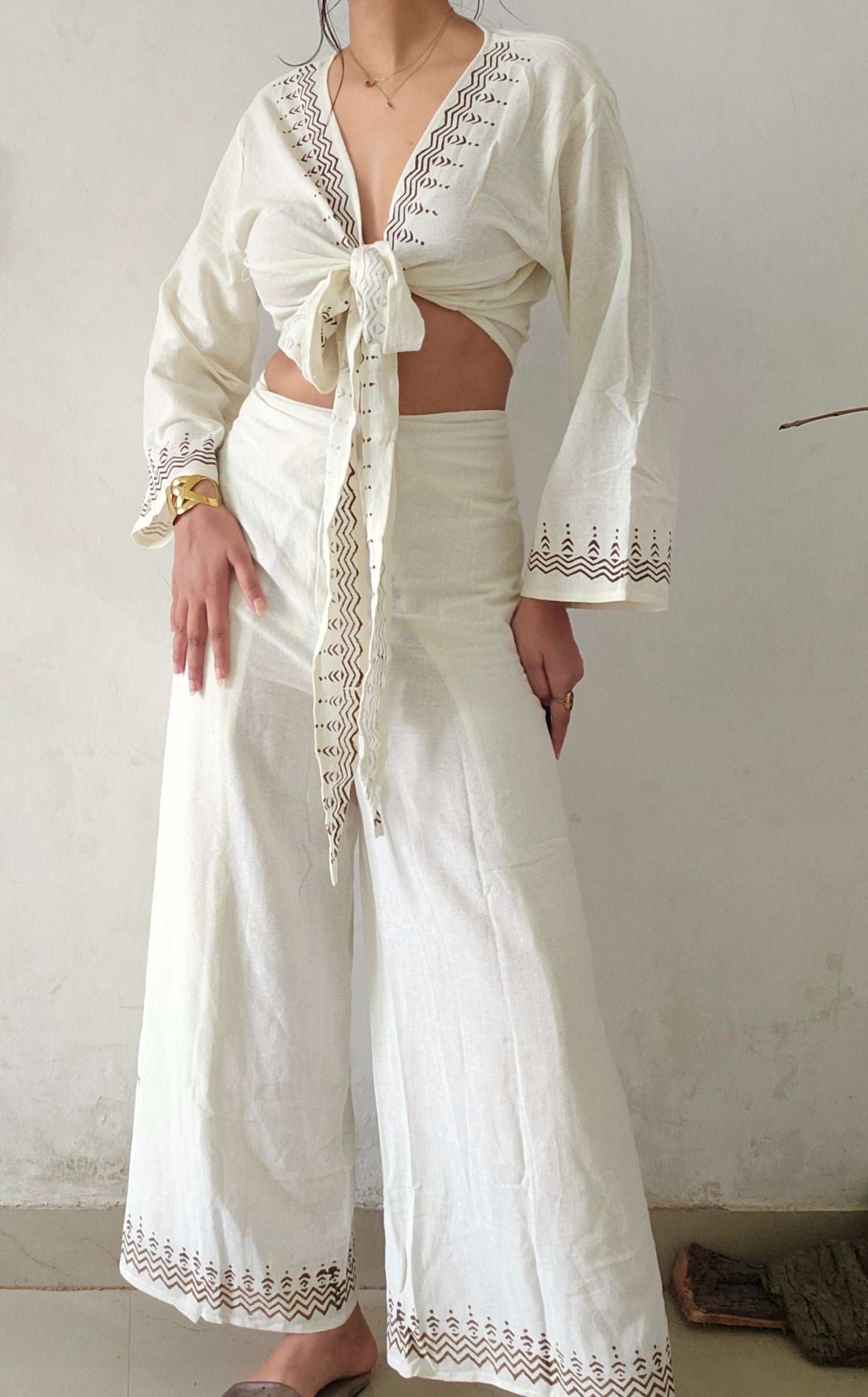 Organic cotton block printed co-ord set