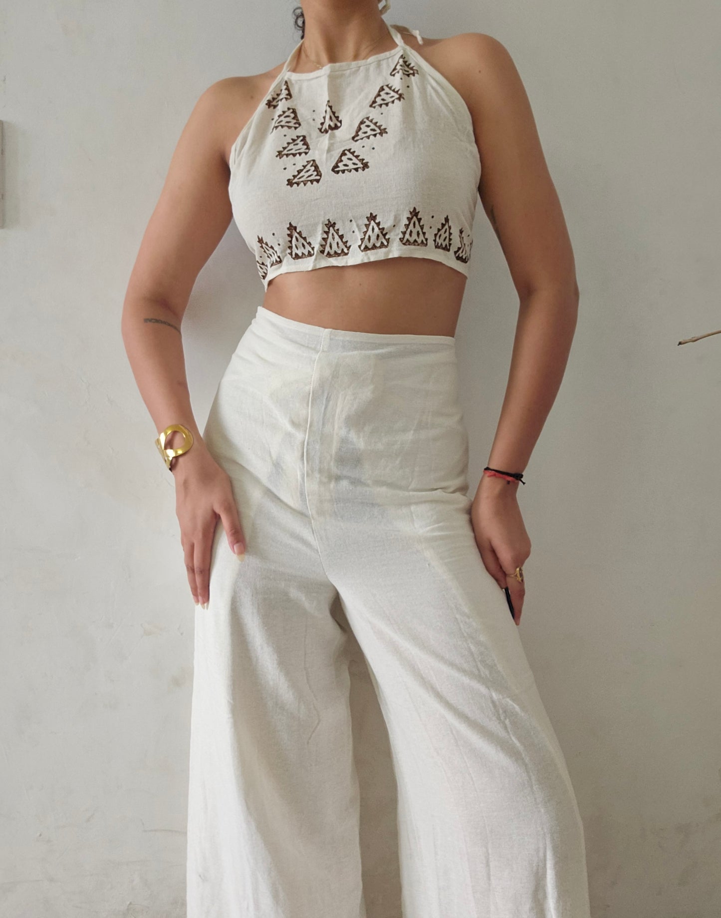 Jute cotton halter top full