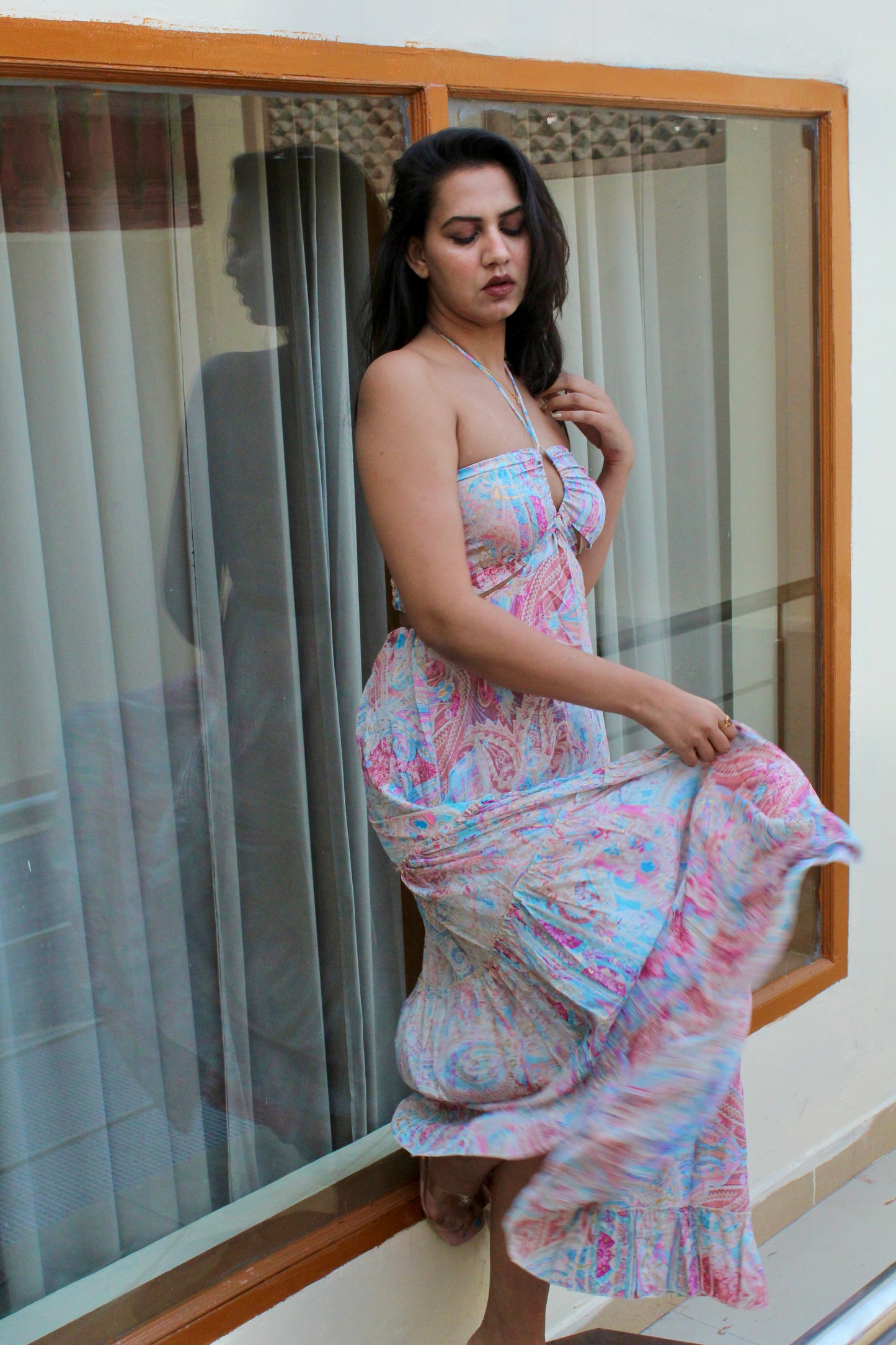 Cutout designer dress