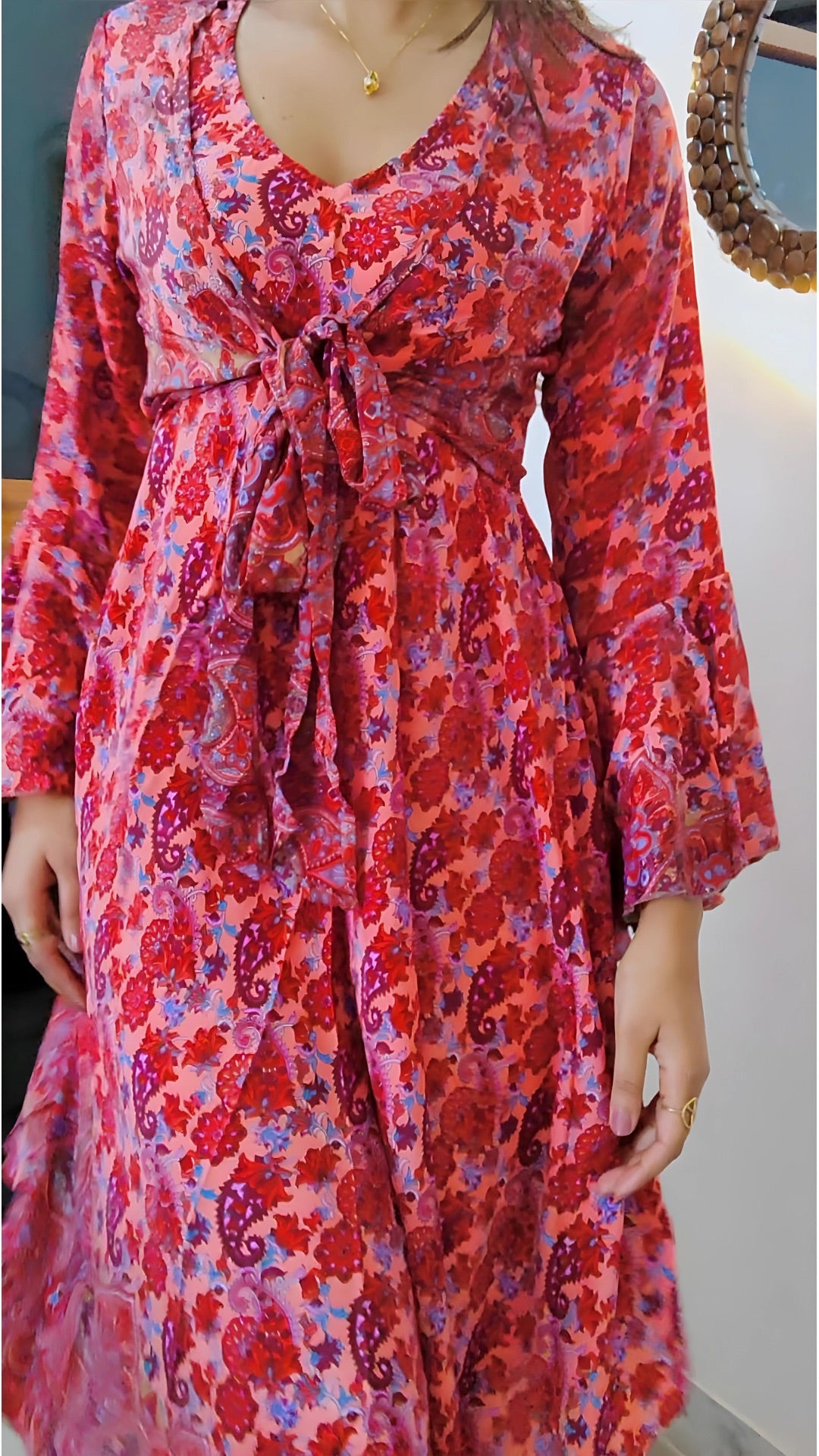Wrap top and dress co-ord set