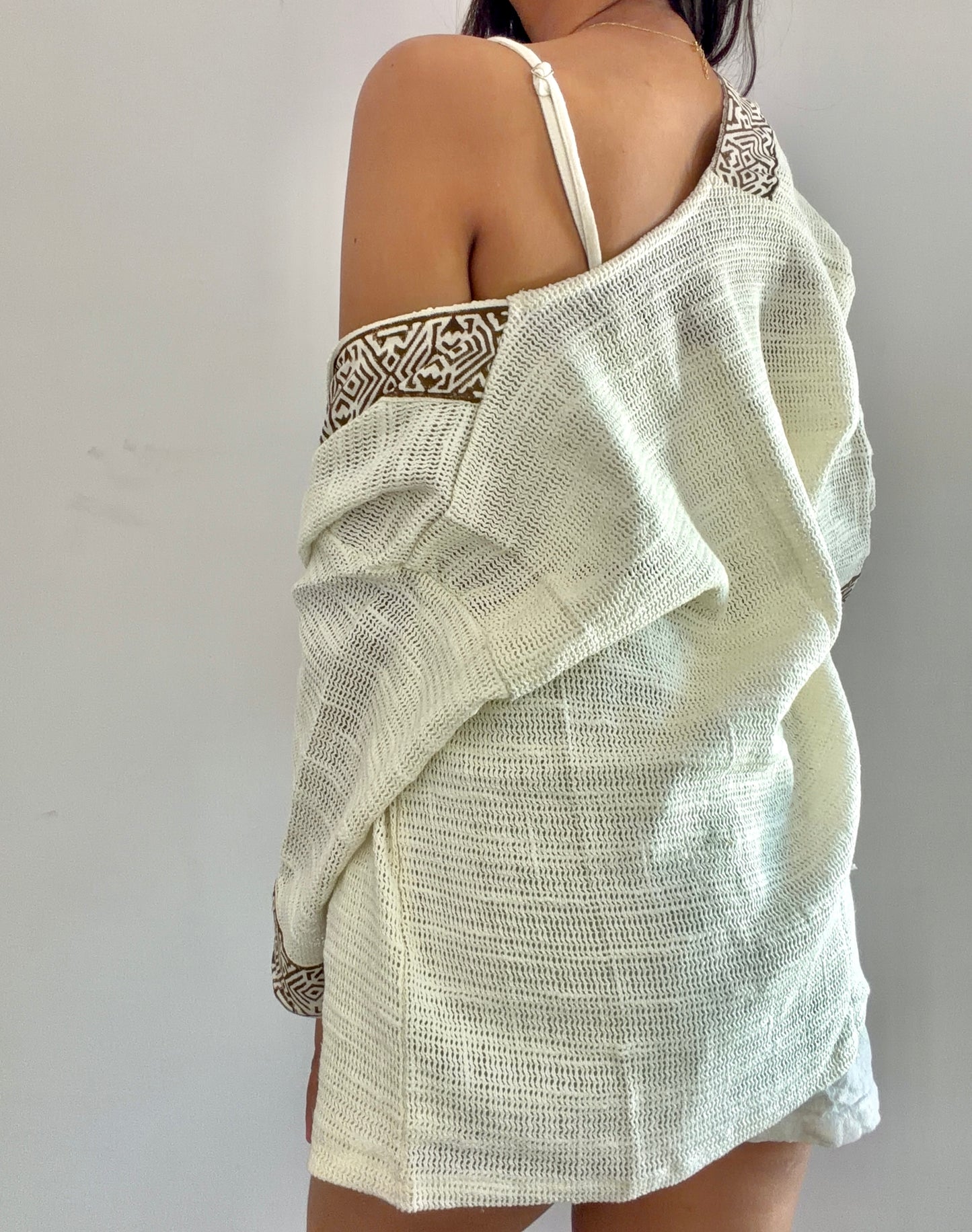 dune handwoven jute cotton kimono