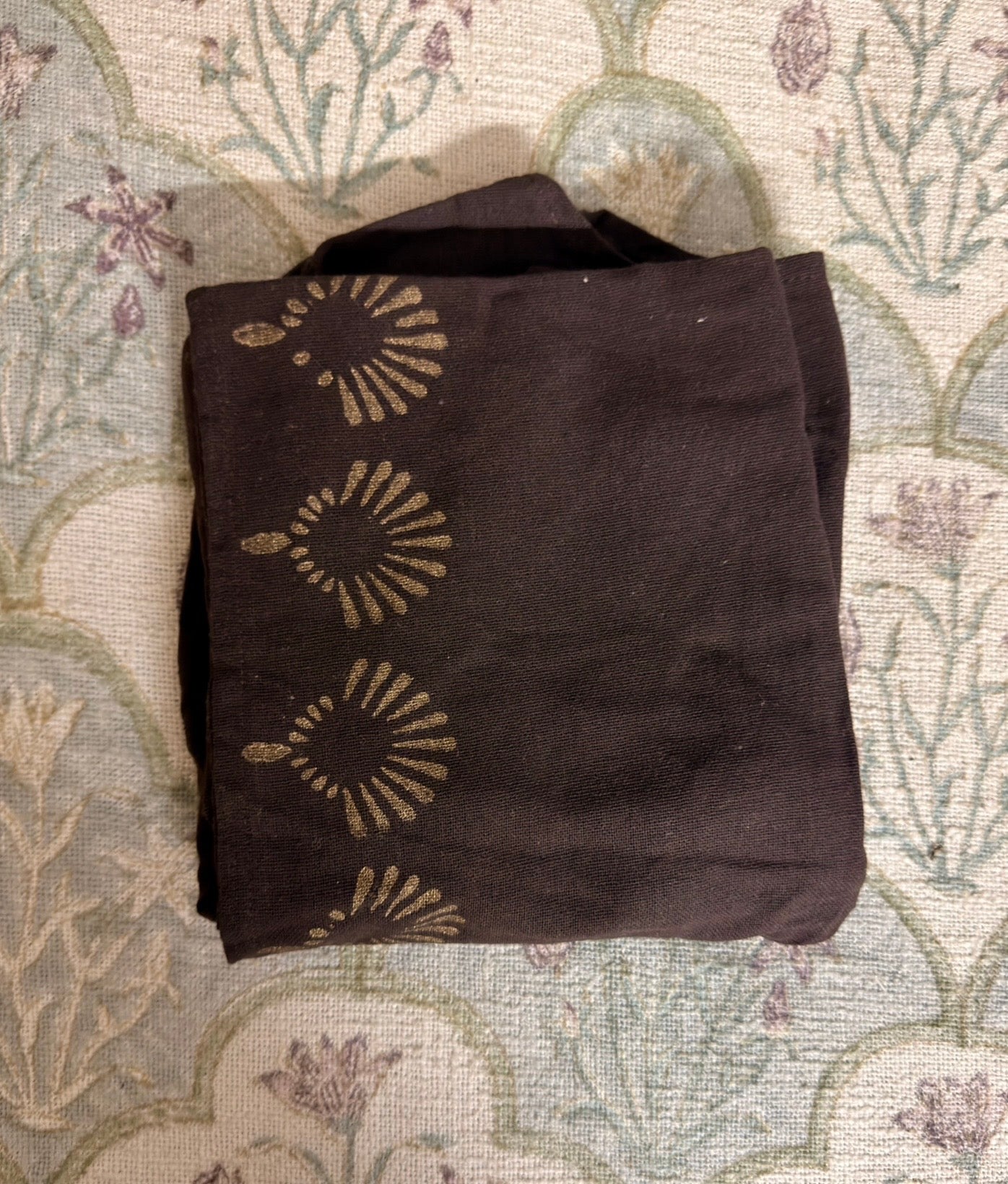 Deep walnut brown jute cotton wrap top