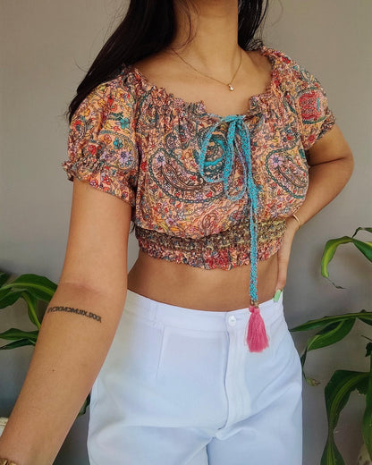 Off-shoulder blouse top