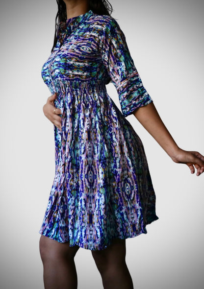 Printed pure cotton dress