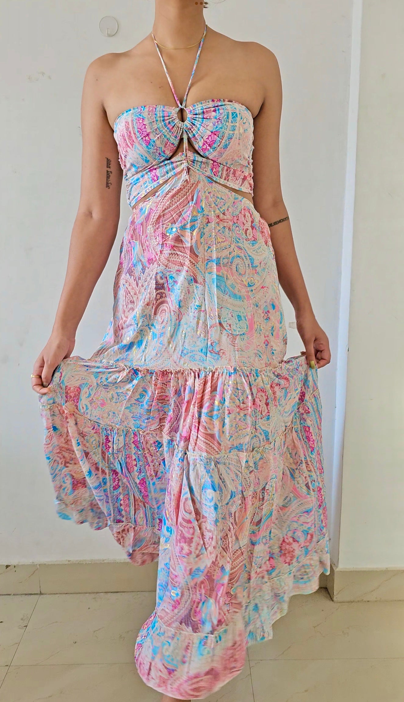 Cutout designer dress
