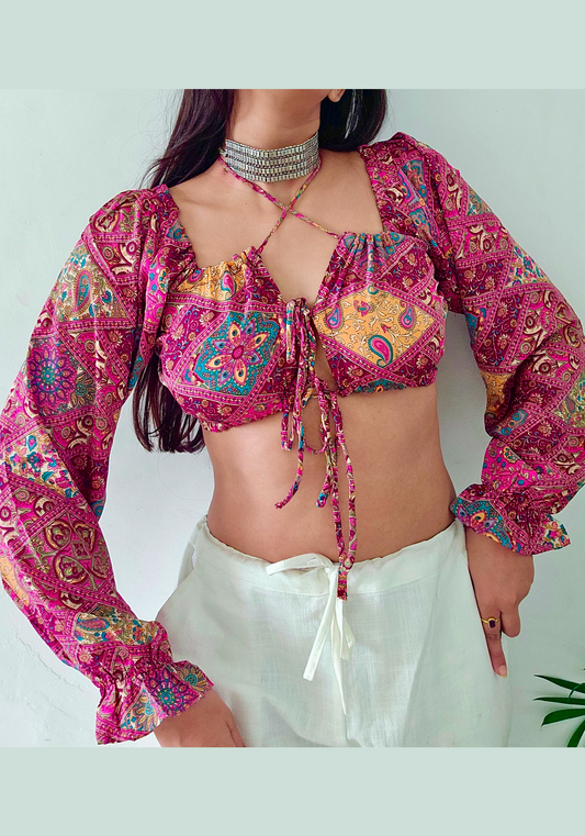 Bishop sleeve Crop top