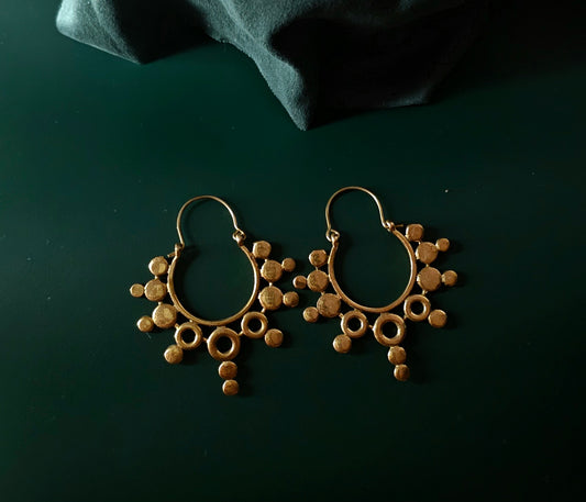 Handcrafted brass earrings