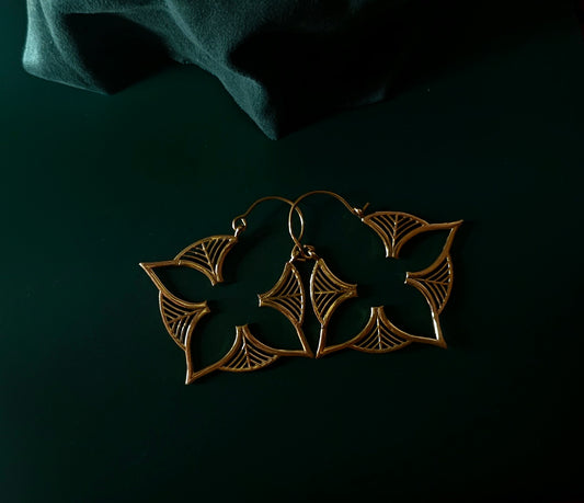 Handcrafted brass earrings