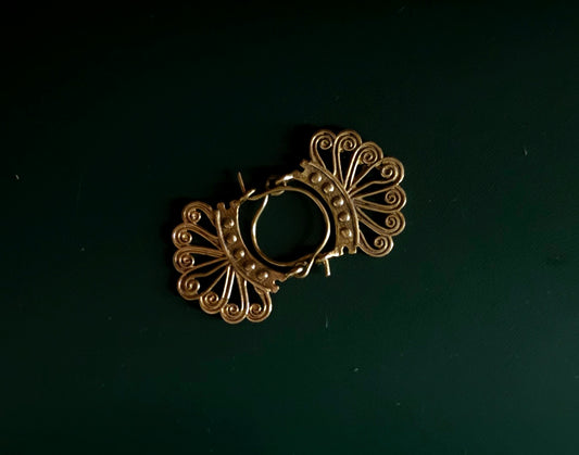 Handcrafted brass earrings