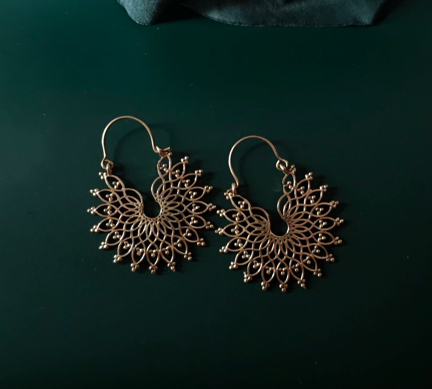 Handcrafted brass earrings