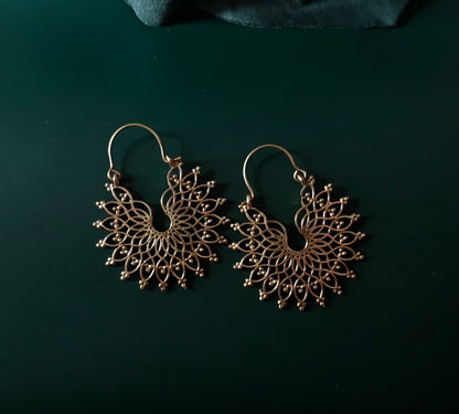 Handcrafted brass earrings