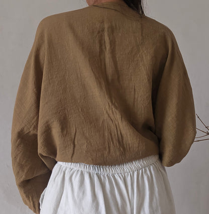Mocha mousse cloud whimsy tie top