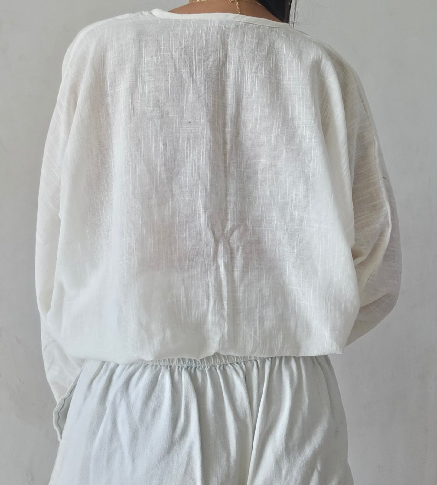 Glacier white cloud whimsy tie top