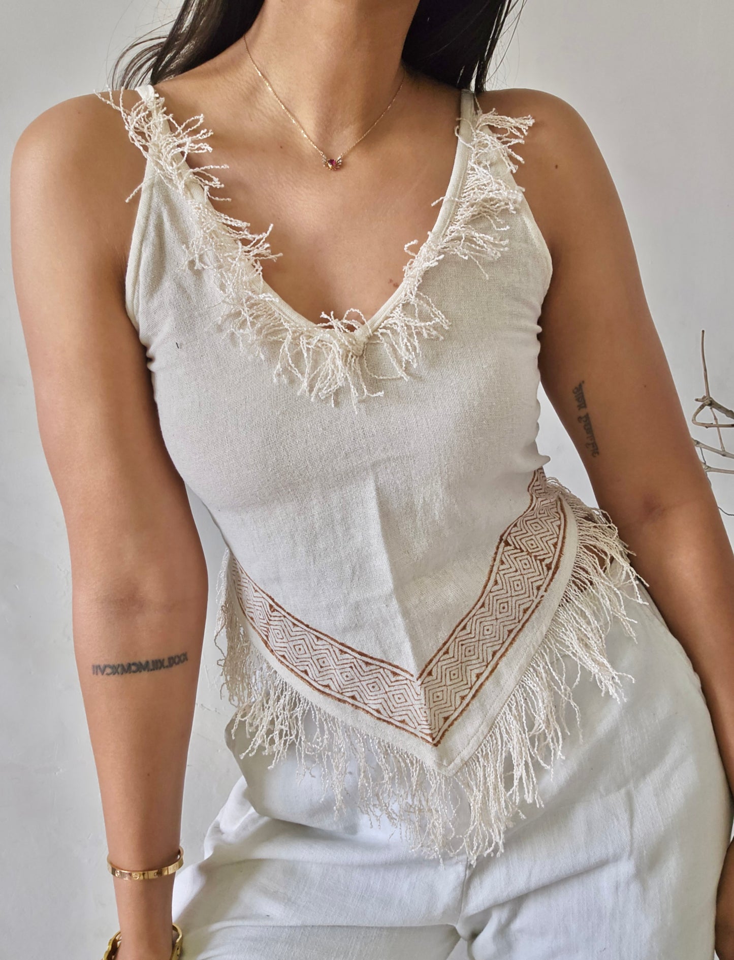 Jute cotton tank top