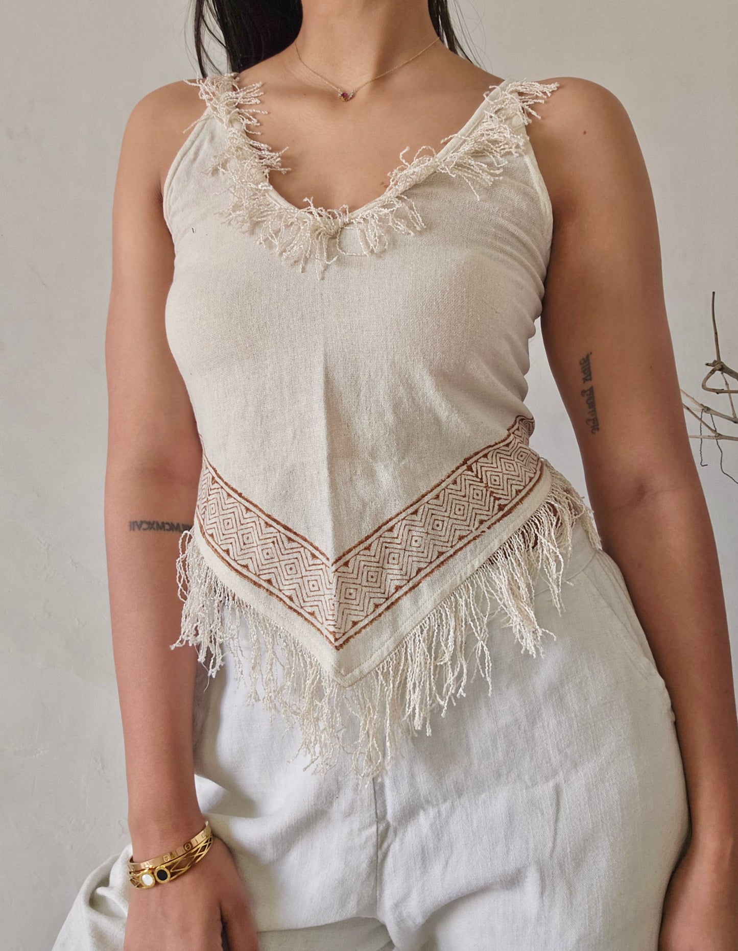 Jute cotton tank top