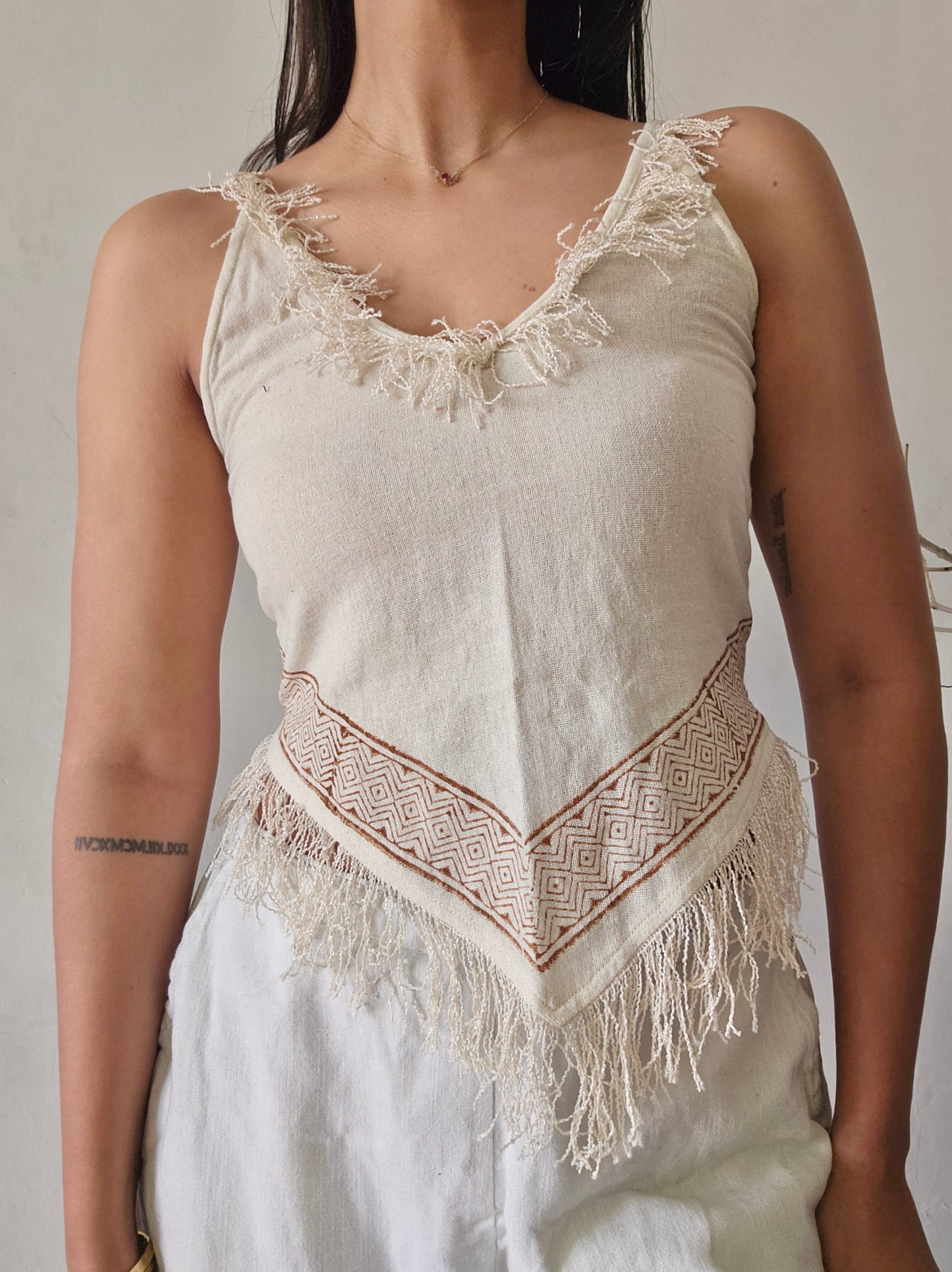 Jute cotton tank top