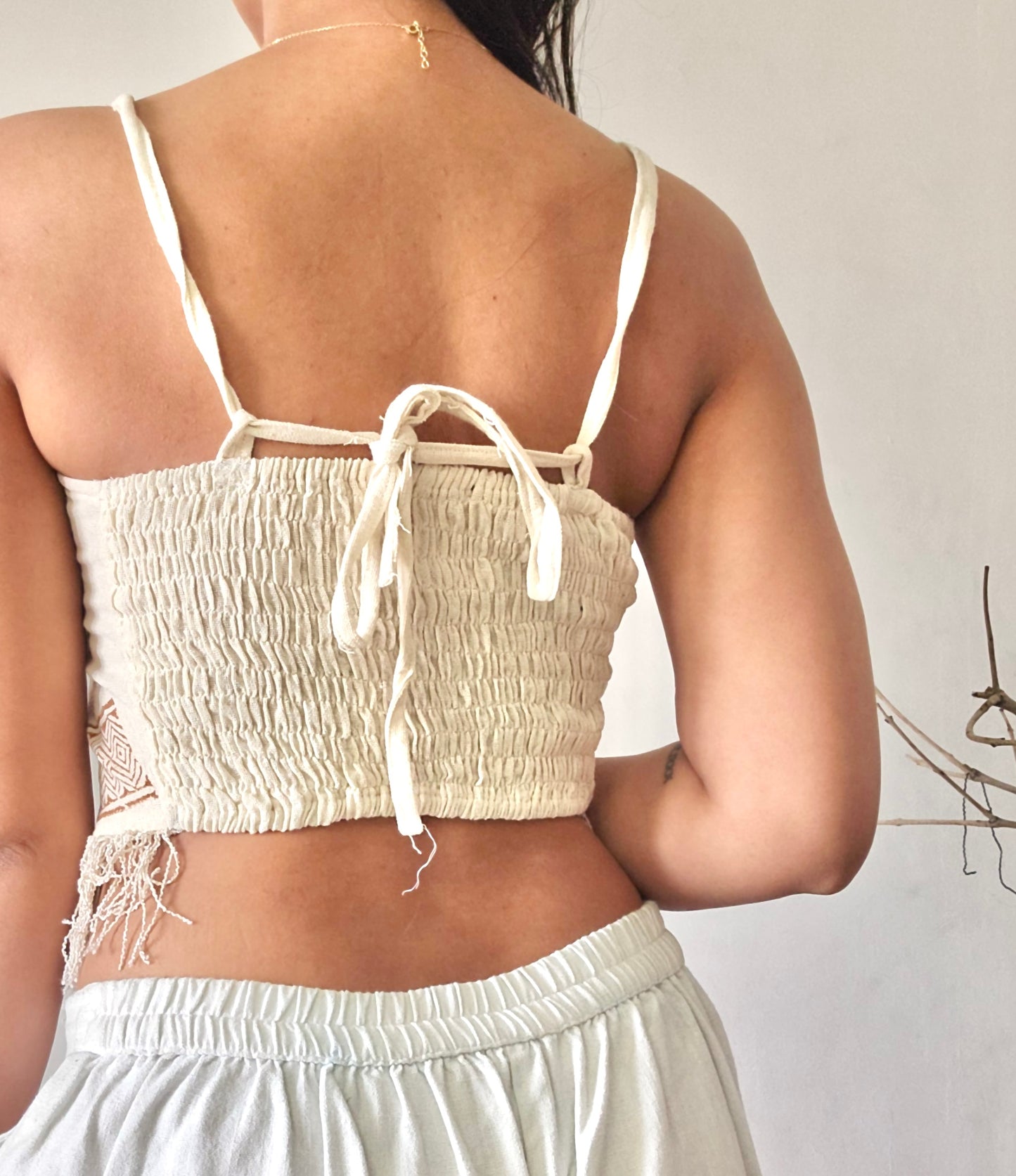 Jute cotton tank top