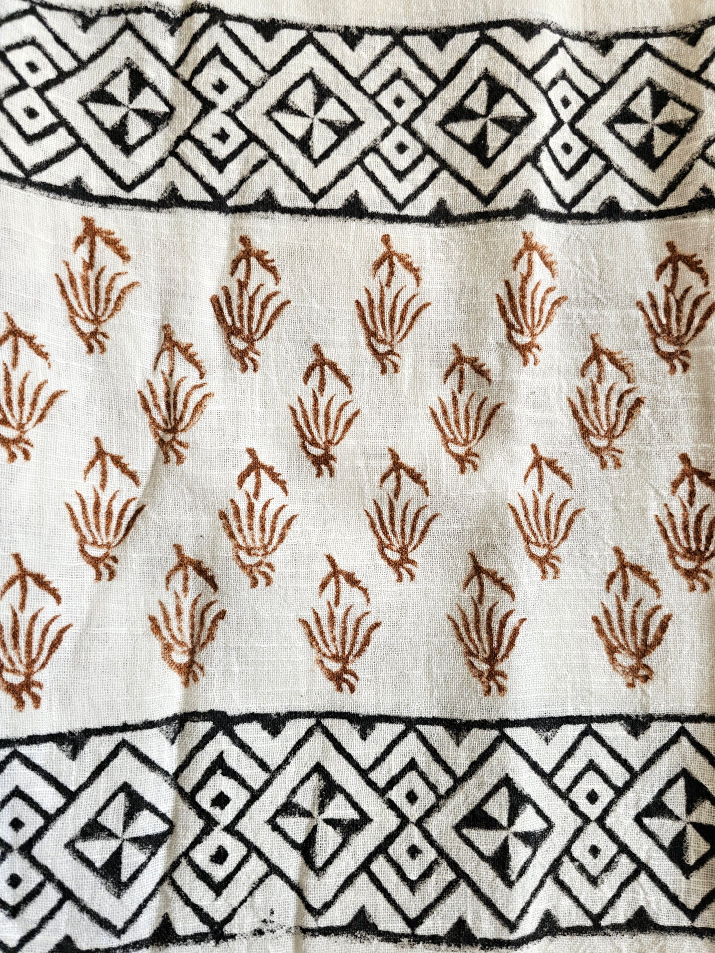 Handcrafted Natural Cotton Block-Printed Scarves