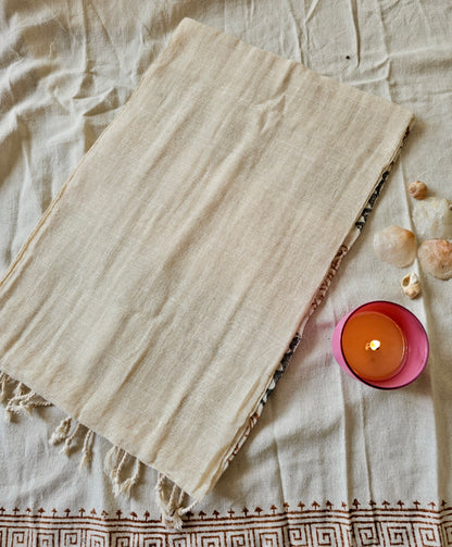 Handcrafted Natural Cotton Block-Printed Scarves