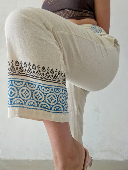 Natural khadi cotton trousers