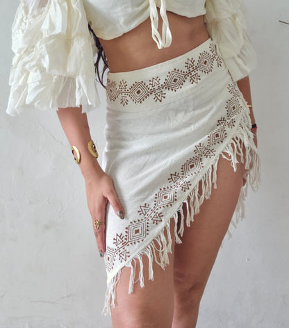 Organic cotton wrap skirt