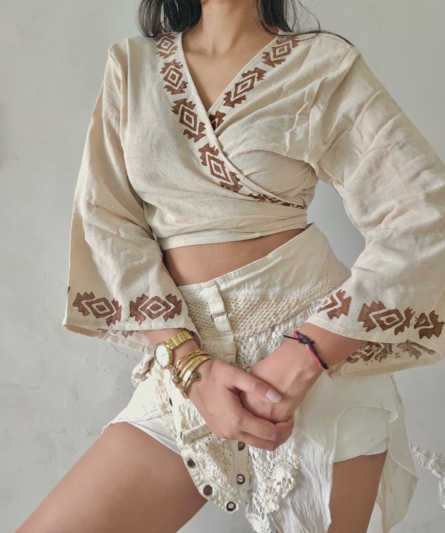 Jute cotton wrap top 2