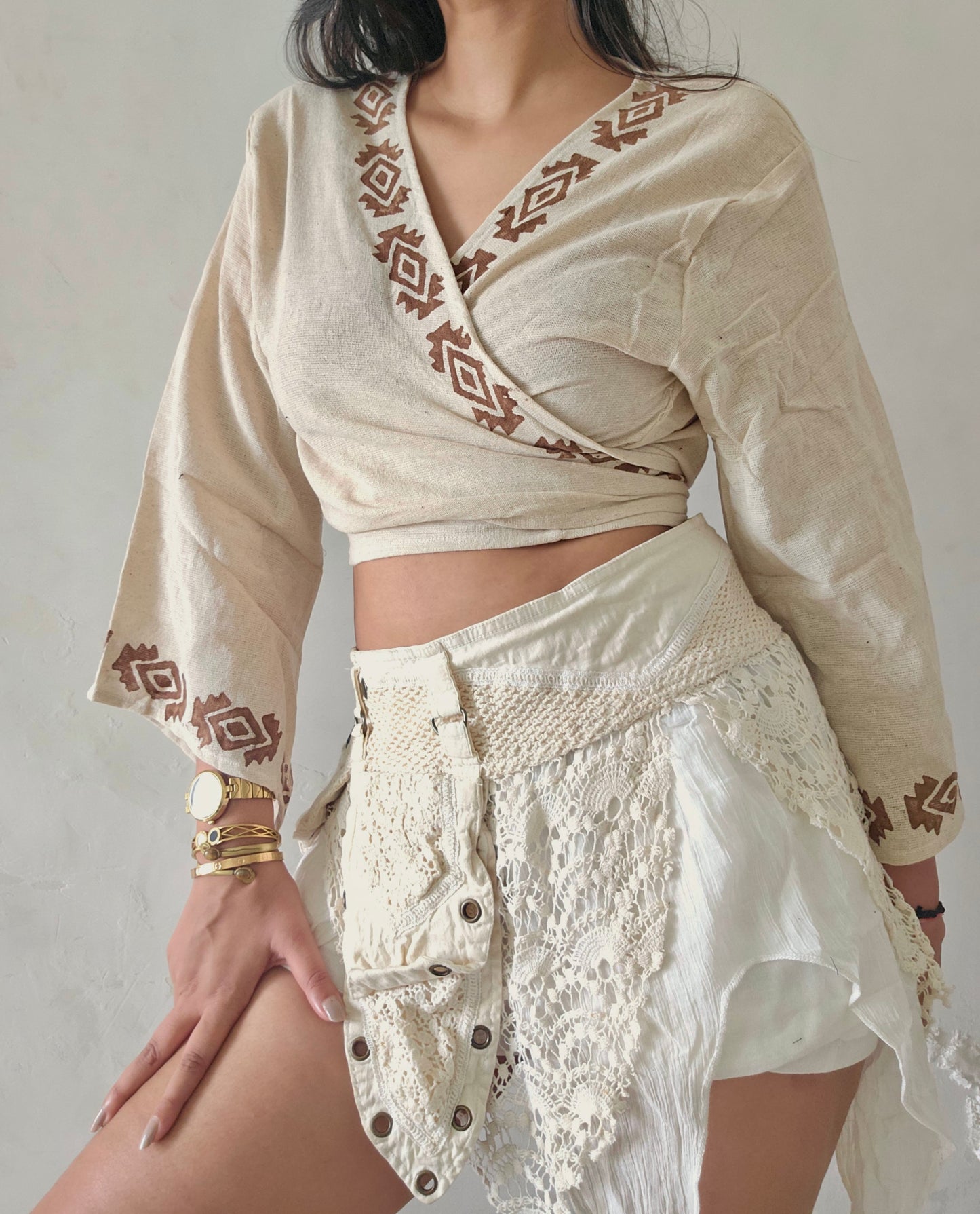 Jute cotton wrap top 2