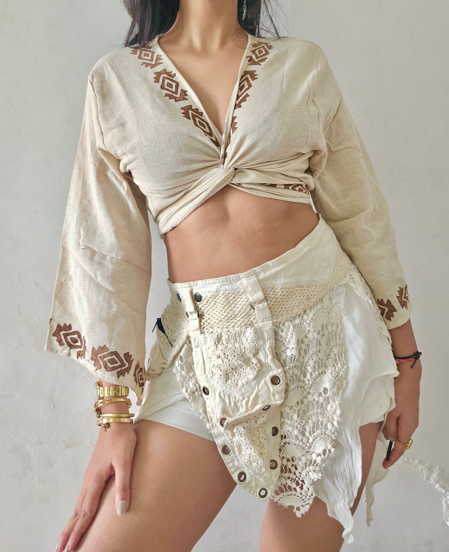 Jute cotton wrap top 2