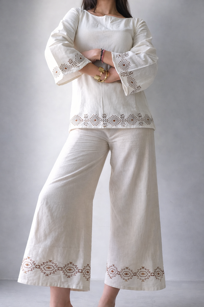 Organic Cotton Beige Corset Back Kurti