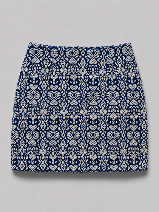 Abstract print skirt