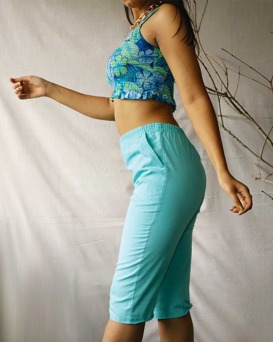 cotton straight pants