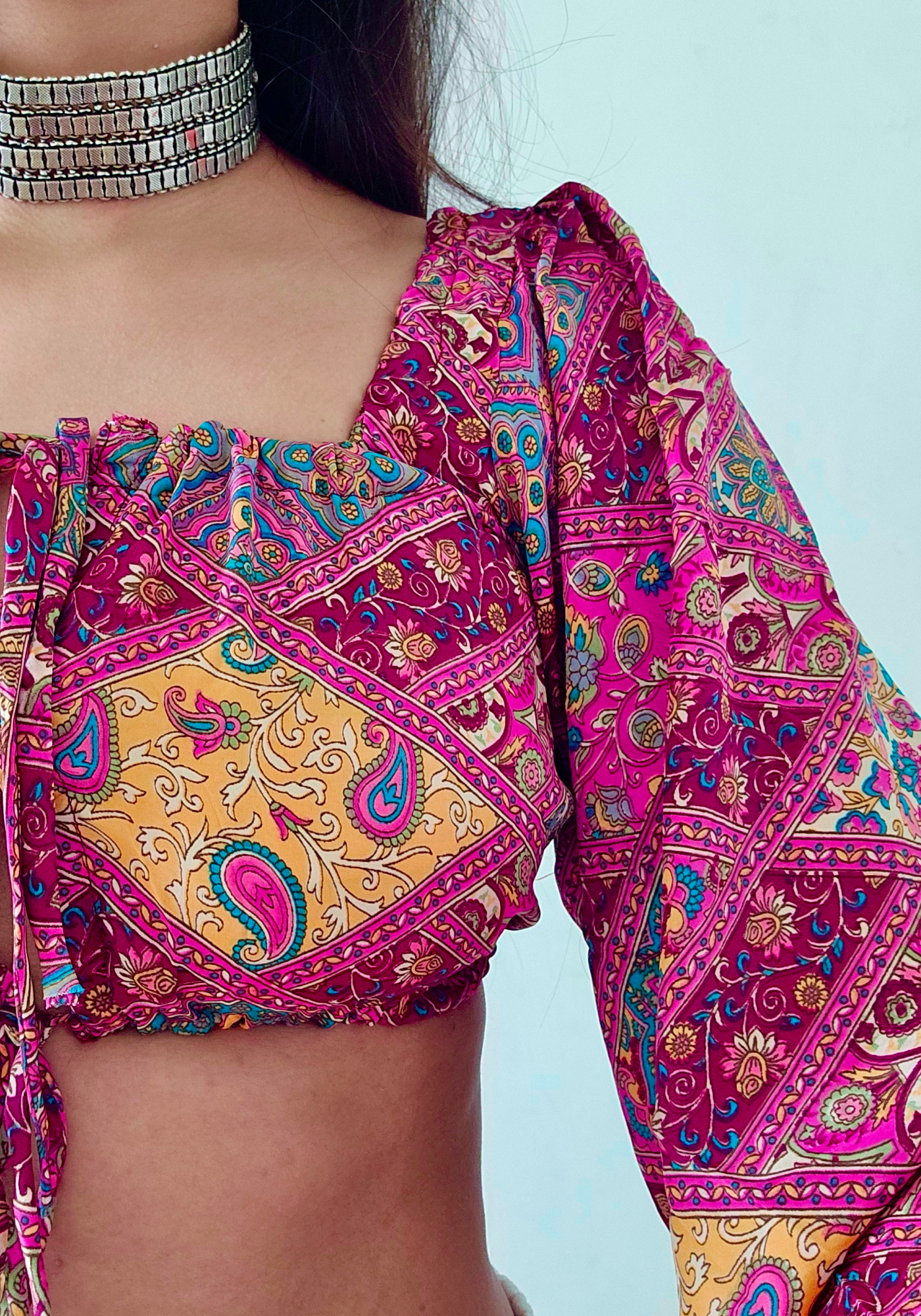 Bishop sleeve Crop top
