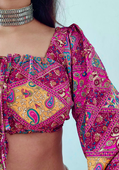 Bishop sleeve Crop top