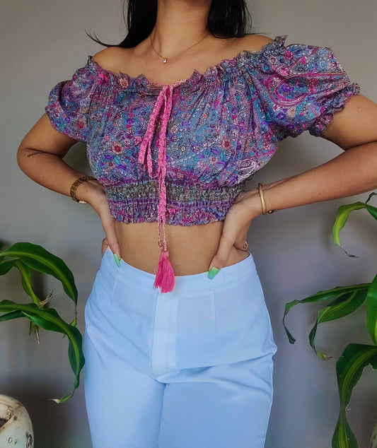 Off-shoulder blouse top