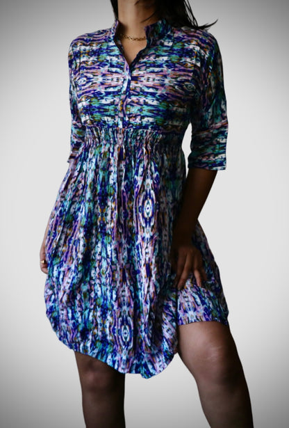 Printed pure cotton dress