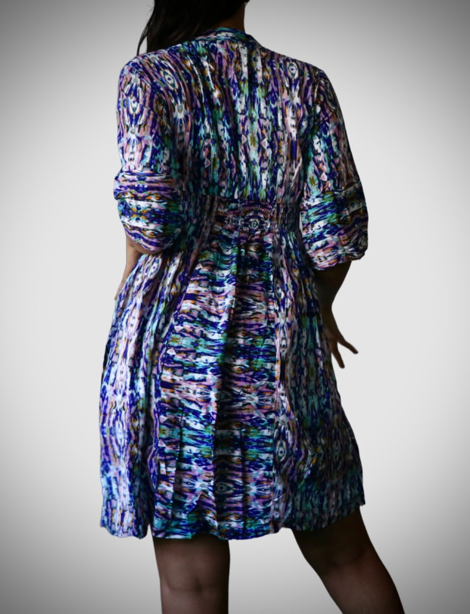 Printed pure cotton dress