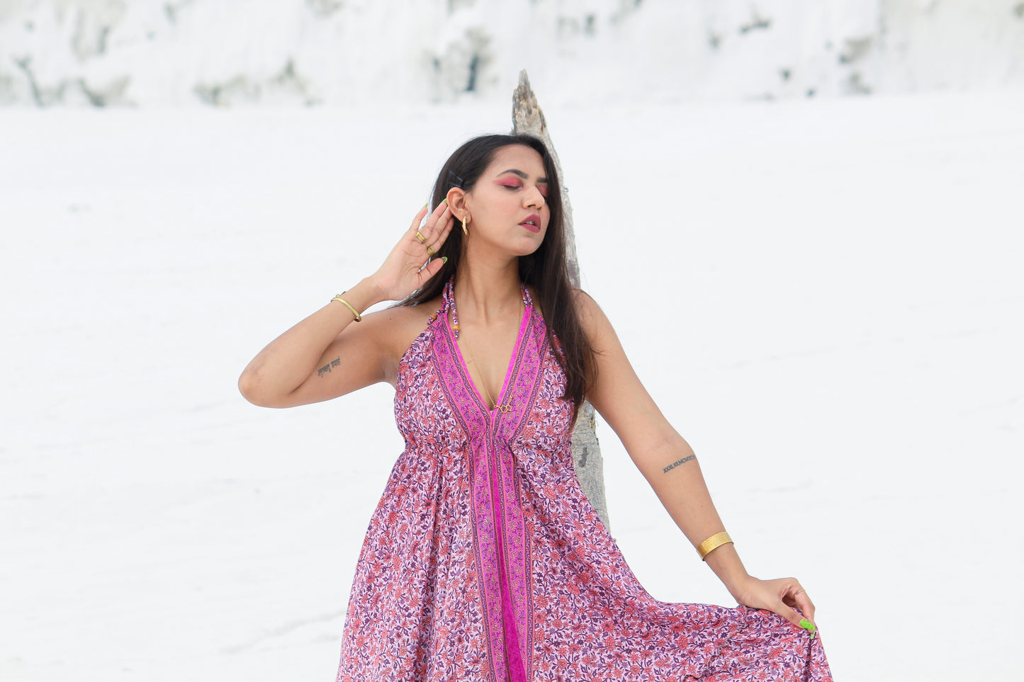 Udaipuri backless dress