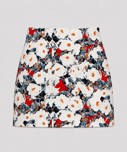 Floral pattern skirt