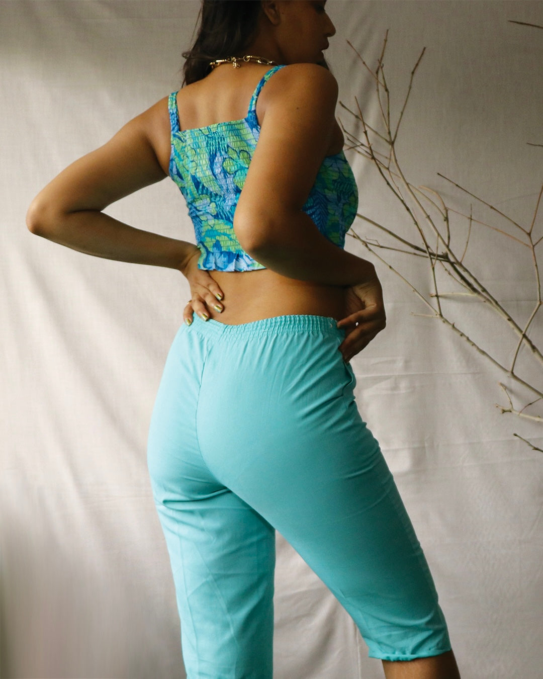 cotton straight pants