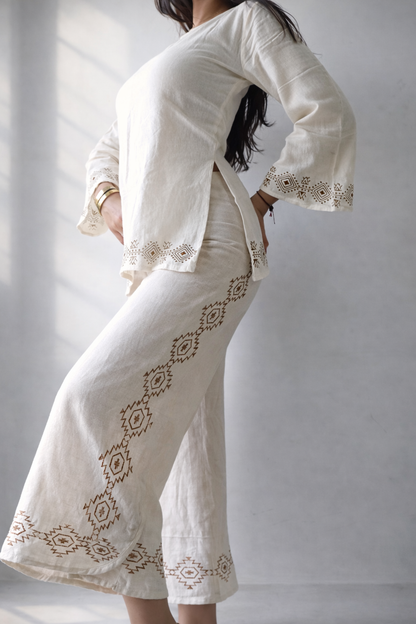 Organic Cotton Beige Corset Back Kurti