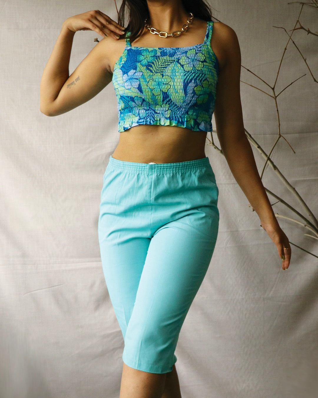 cotton straight pants