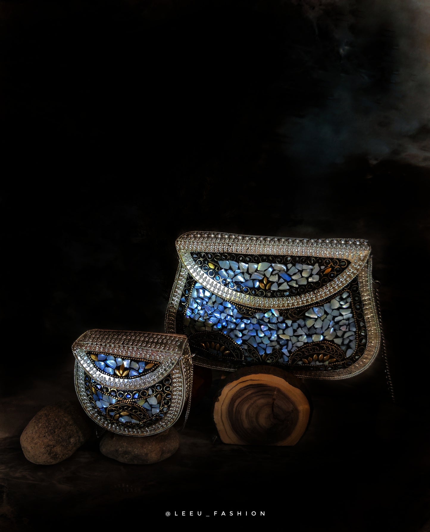 Handcrafted mosaic bags