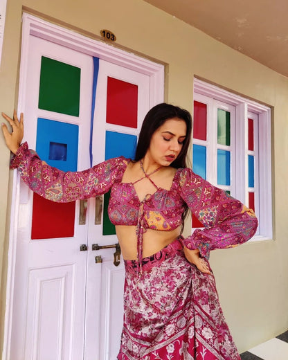 Bishop sleeve Crop top